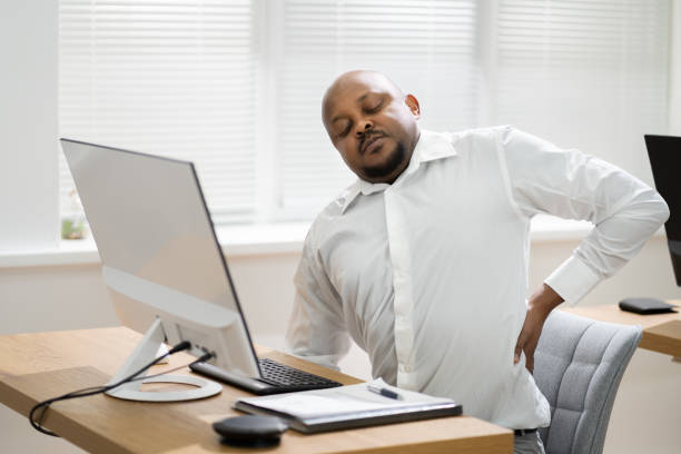 Back Pain Bad Posture At Office Desk